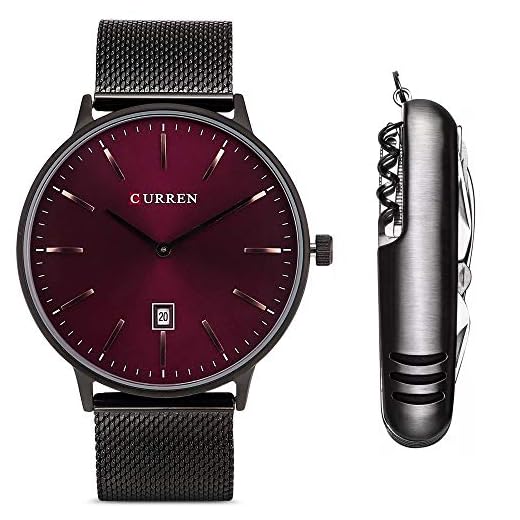 Relógio Masculino Casual Ultra Fino Curren Metálico Canivete