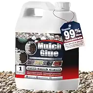 Mulch Glue for Landscaping - 1 Gallon Strong Adhesive Rock Glue for Landscaping, Non-Toxic Weather-Resistant Mulch Anchor for Landscaping Rocks, Pebbles and Pine Straw