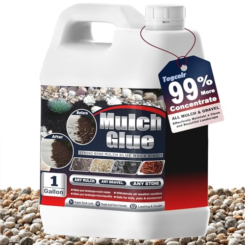 Mulch Glue for Landscaping - 1 Gallon Strong Adhesive Rock Glue f...