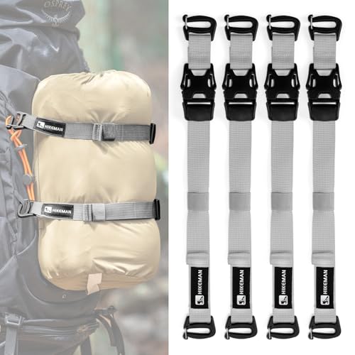 4 Pcs Tactical Molle System Backpack Straps and Buckles Set -Adjustable 19.49" Pack Attachment Strap Accessories