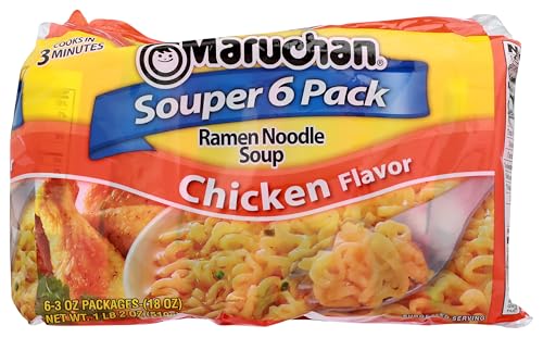 Maruchan Ramen Noodles Chicken Flavor, 3 Ounce, 6 Count (Pack of 1)