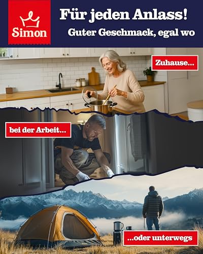 SIMON Delikatess Rindergulasch 500 g I Zartes Fleisch in herzhafter Sauce I Fertiggericht in recyclebarer Konserve I Authentische Hausmannskost