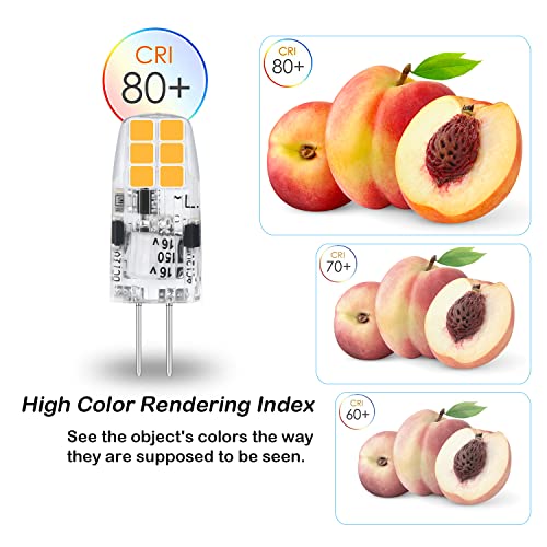 Hanbaak G4 Led Bulb, G4 Jc Bi Pin Base Bulb 20 Watts G4 Halogen Bulb Replacement, 12V G4 Light Bulb For Under Cabinet Light, Ceiling Lights, Landscape Lighting Daylight White 6000K 10Pcs #TOP4