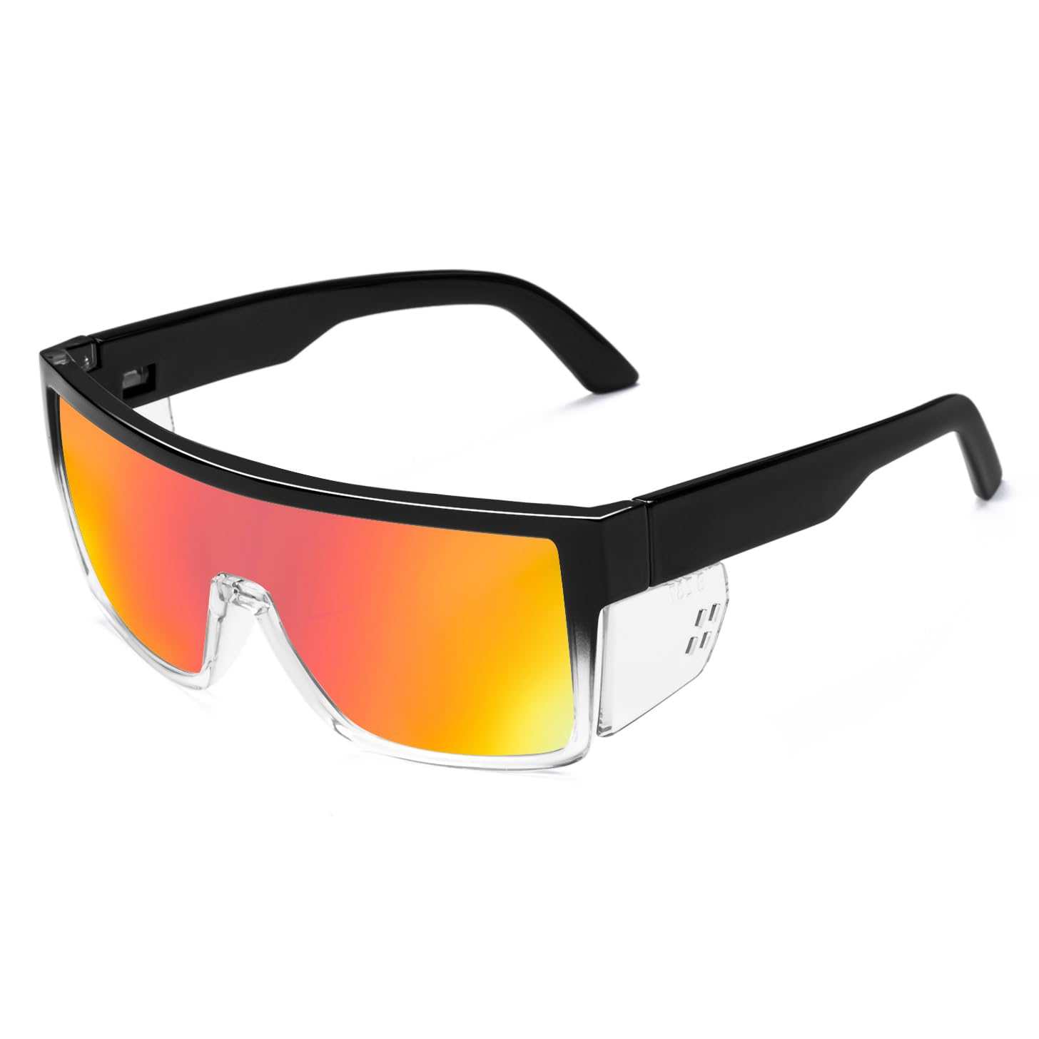 Gafas de sol polarizadas de seguridad para hombres y mujeres, protección UV400 e incluye protectores laterales extraíbles, ANSI Z87