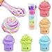 SWZY Slime Fluffy, Putty Slime, Butter Slime, Monstruo Slime, Juguetes de descompresión para niños y Adultos, 5pcs (Rosa / Morado / Azul / Verde / Naranja)