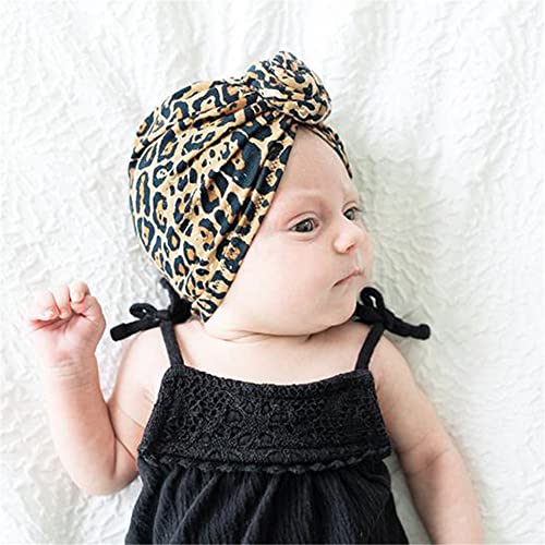 Lddcx Donuts Baby Hats Girls Turban Knot Infant Leopard Headdress Toddler Turban Cap Wraps Hat.(Ldz65-Kids) #TOP2