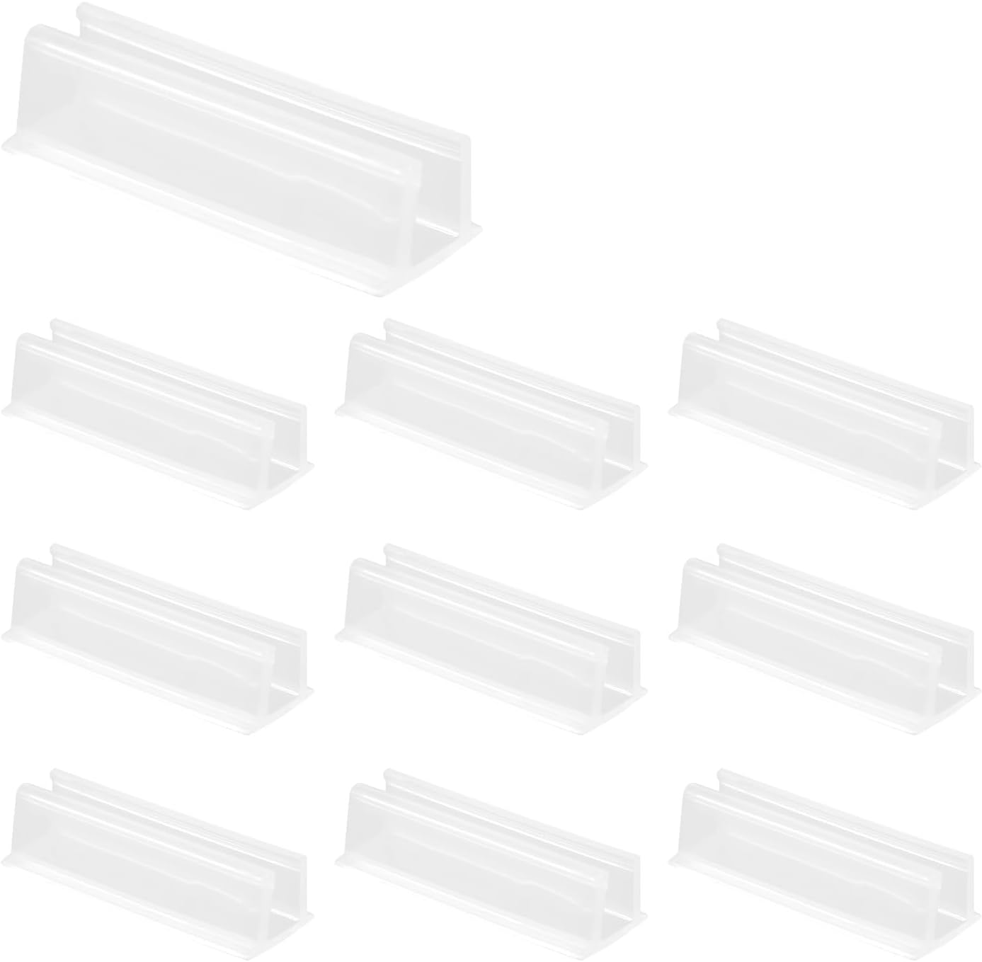 10pcs Neon Rope Light Mounting Brackets for Govee, Clear & Adhesive LED Strip Install Fixing Mounting Clips Waterproof Neon Rope Light Wall Mount Holder for Wood Glass Marble Tile