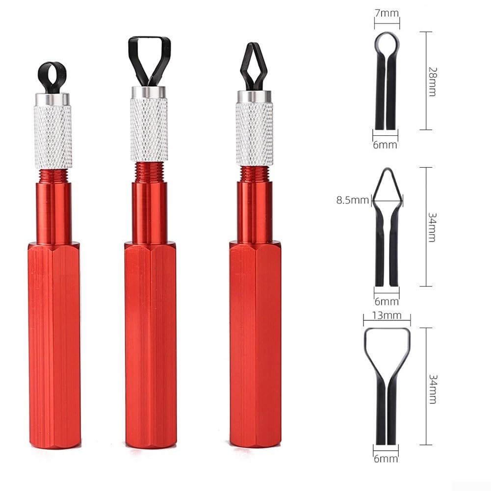 Eawfgtuw Manico per levigatura angolare per saldatura a pavimento in vinile PVC, cazzuola in lega di alluminio con 3, compatibile con strumenti di plastica per scuoiare, blu, giallo, rosso (rosso)