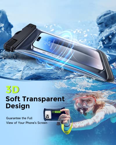 [2 Pcs] Humixx Sponge Waterproof Phone Pouch Floating [20X Super Buoyancy] [Lightweight & Silky Touch], Ip68 Waterproof Phone Case Dry Bag With Fluorescent Lanyard For Iphone Samsung Google Up To 8.8” #TOP4