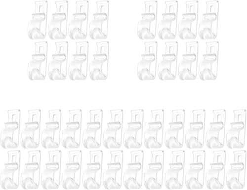 40 piezas de pinzas de seguridad para persianas enrollables, ganchos de fijación de cadena de cuentas, soportes para cables con tornillos incluidos