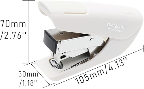 Miniatura 2 de Engrapadora sin esfuerzo, grapadora de escritorio de oficina resistente, grapadora manual de ahorro de energía, grapadora pequeña de fuerza blanca,