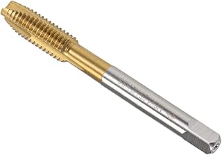 CoCud Spiral Point Taps, Metric M8 x 1.25 Thread, Titanium Coated High Speed Steel 6542 Screw Milling Threading Tap - (Applications: for Tapping Drilling Machine), 1-Piece