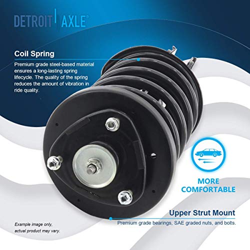 Image of Detroit Axle - 4pc Struts Shocks for 2003 2004 2005 Honda Pilot, 2001-2002 Acura MDX, 2 Front Quick Struts with Coil Spring Assembly 2 Rear Shock Absorbers Replacement Suspension