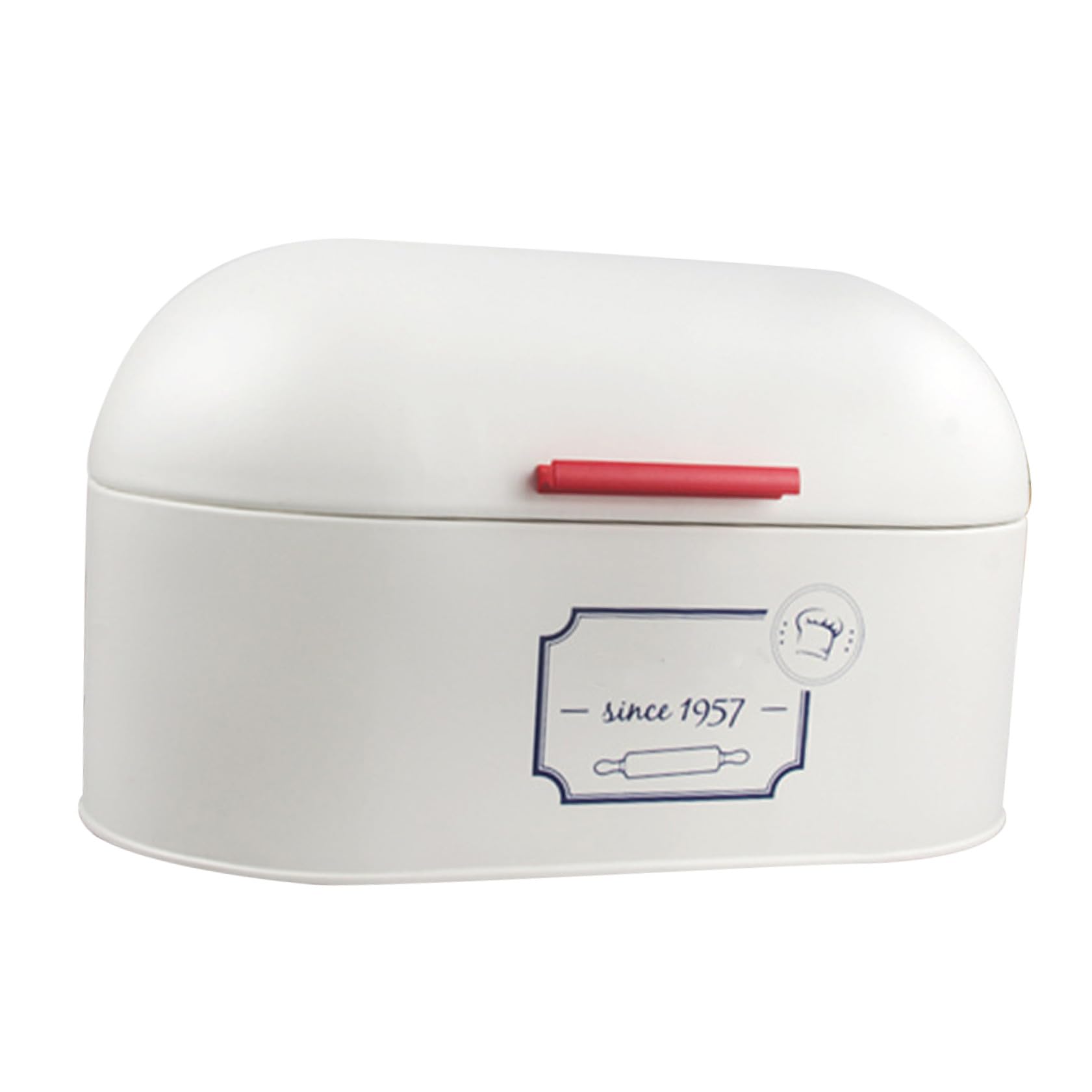 Cabilock Bread Box Grande in Metallo Bianco, Stile Europeo, 1 Pezzo | Mantiene Pane Fresco, Superficie Liscia e Lavorazione Fine, per Bakery e Shopping Mall