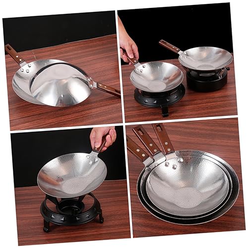 Wok profesional de acero inoxidable SOLUSTRE con mango ergonómico miniatura 6