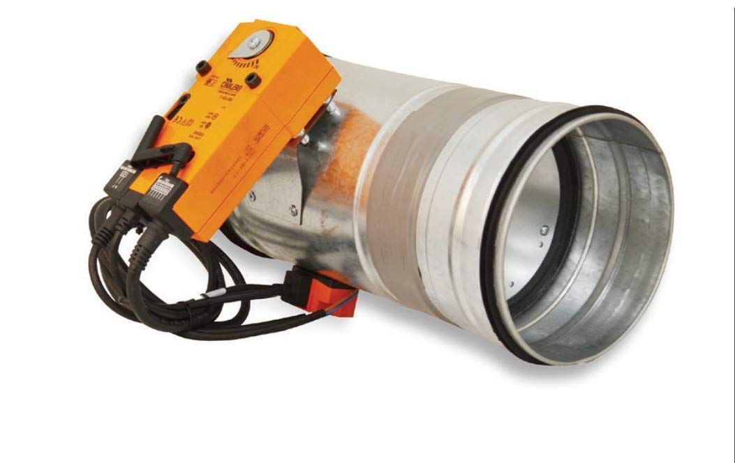 Tapa de protección contra incendios galvanizada, diámetro nominal 100-315 mm, protección contra incendios (DN 315 mm con motor B230)