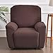 ELYSYSRL Funda de Sillón Relax Reclinable 4-Piezas Elástica Spandex Completo Protector para Sillón Reclinable 1 Plaza Funda de Sofá Antideslizante Funda para sillón Reclinable Protector para Sillón