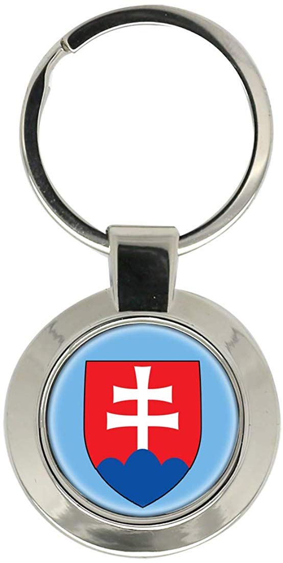 Giftshop Uk Unisex Silver Coloured Metal Slovakia Key Ring