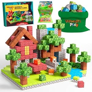 Magnetic Blocks Cubes 128PCS - STEM Cube Building Blocks & Magnet Cubes, Fidget, Montessori for Kids Ages 3-5 & 5-7 & 8-12, Magnetic Kit Cubes, Construction Magnet Toys Blocks Birthday Gifts