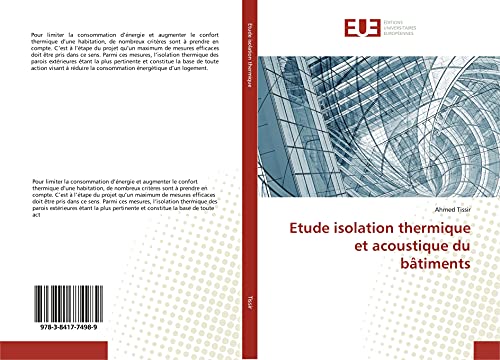 livre Etude isolation thermique et acoustique du bâtiments