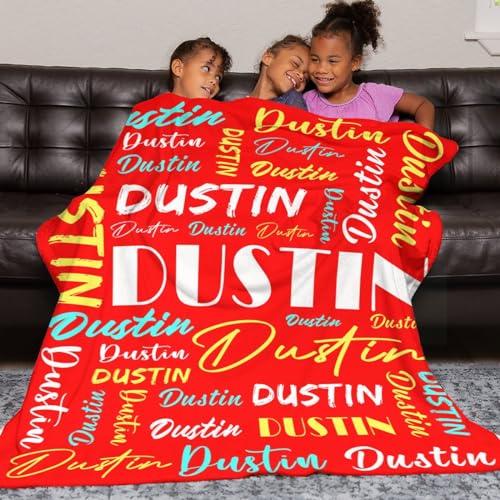 Personalized Blankets for Kids with Names Customized Blankets with Name for Adult Custom Blanket Gift for Birthday Christmas Valentines Day Gift