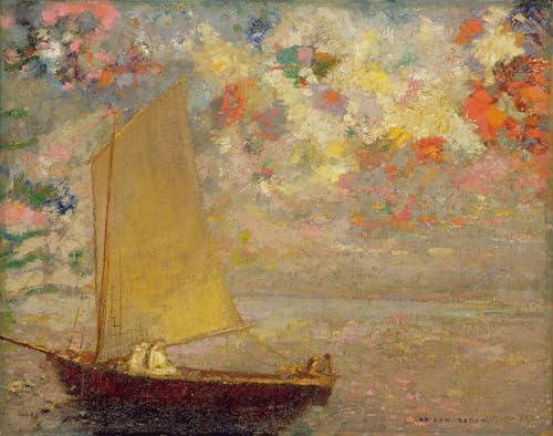 Tableau moderne voilier Odilon Redon déco chambre coucher