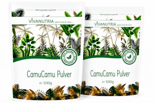 VivaNutria Camu Camu Pulver 1000g I Vitamin C Pulver I Camu-Camu Superfood Pulver für Smoothies...