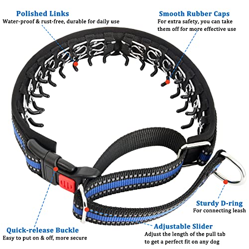 Martingale Collar For Dogs, No Pull Dog Collar With Reflective Strip For Small Medium Large Dogs, Anti Pulling Dog Collar With Buckle For Walking Training, Safe For Night Walk #TOP2