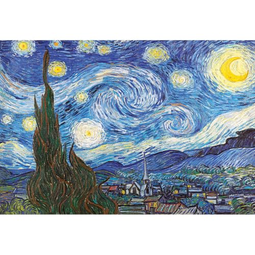 Image of 1000 Piece Puzzles for Adults, Wooden Starry Sky Jigsaw Puzzle, 50x70cm Brain Teaser Game for Relaxation and Home Wall Decor