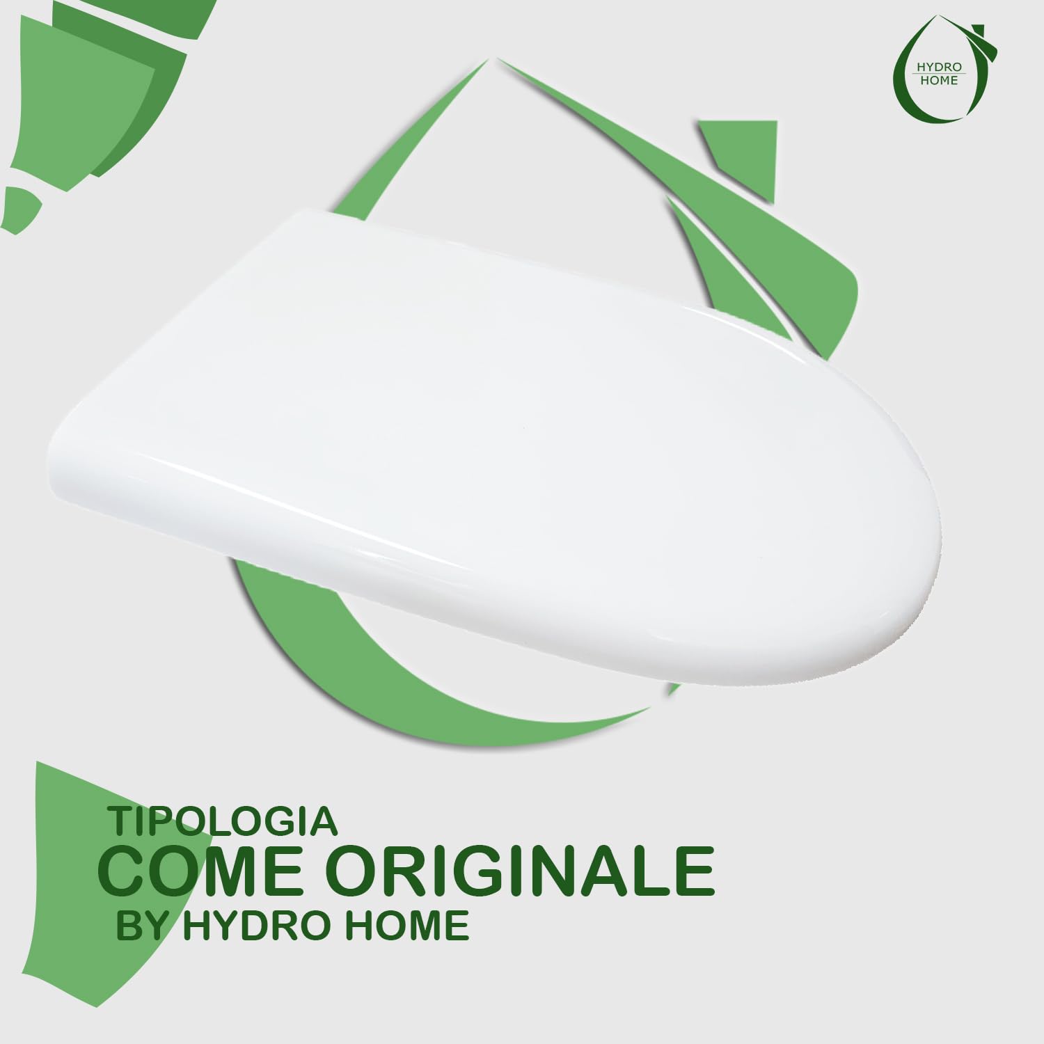 Copriwater Sedile Wc ABC HIDRA Come Originale, In Plastica Termoindurente Avvolgente,Colore Bianco MADE IN ITALY