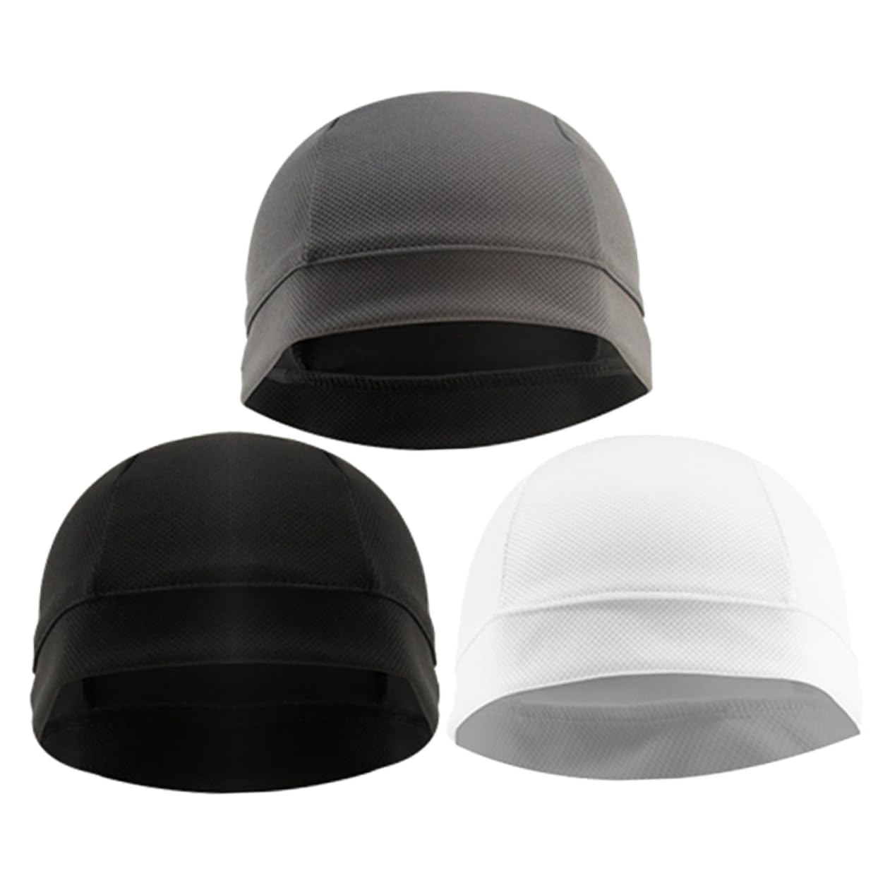 Yardenfun 3pcs Cycling Cap Liner Windproof Helmet Sweat Wicking Liner Quick Dry Sports Inner Cap Comfortable for Helmets Black