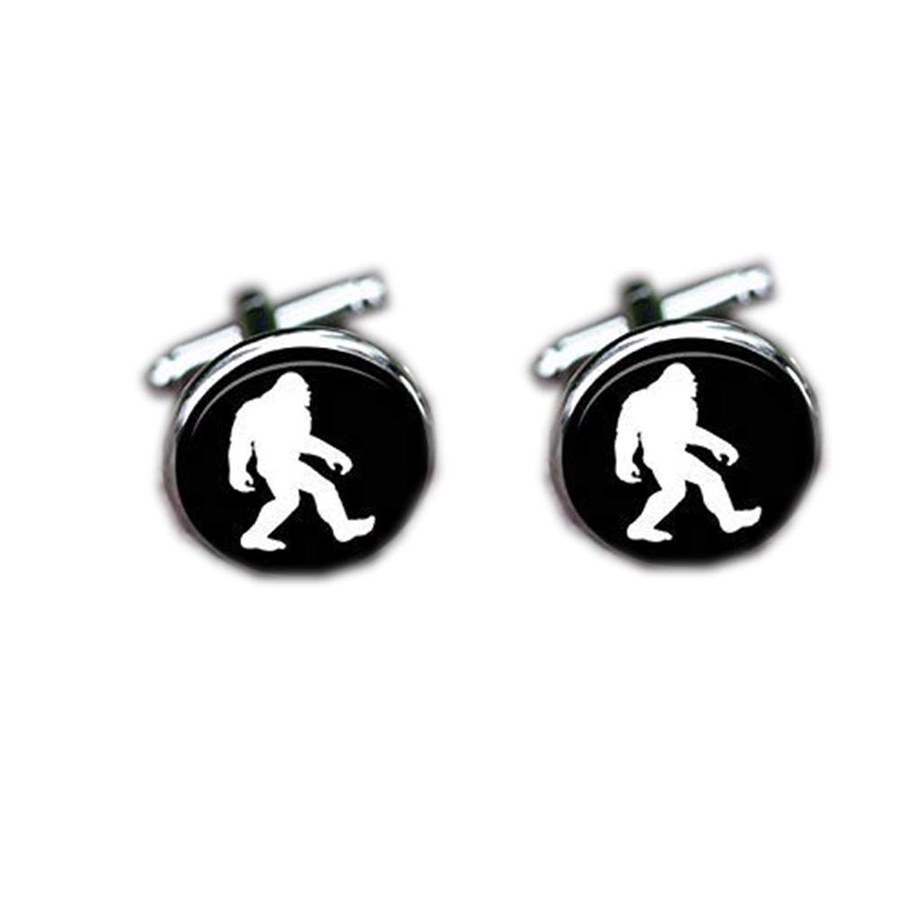 Bloody devilWedding Cufflinks，Ape Man Cufflinks, Sasquatch Wildman Monkey Animal Chimpanzee Cufflinks for Groomsmen, Accessories,Gift of Love