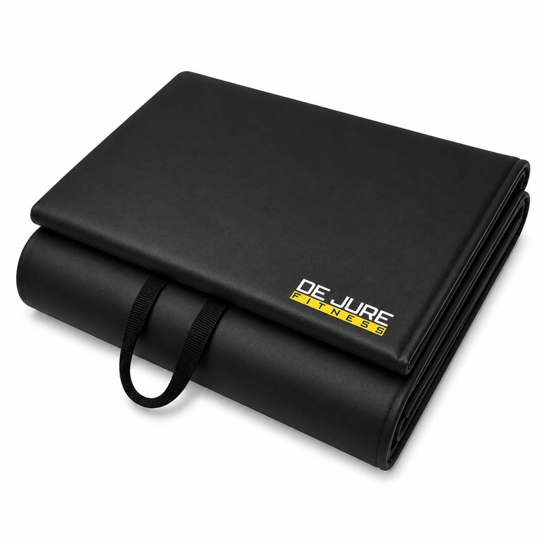 DE JURE FITNESS PVC Leatherette Yoga Mat, Unbeatable Non Slip Raxine, Eco Friendly and Odorless Lightweight and Extra Large Size (10 MM, Black)-picture-14