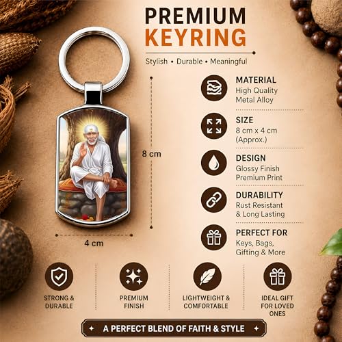 Image of Premium Printed Metal Keychain for Men & Women | High-Definition Artwork Print | Durable Key Ring for Car, Bike, Home & Office Keys | Stylish Decorative Key Holder Gift