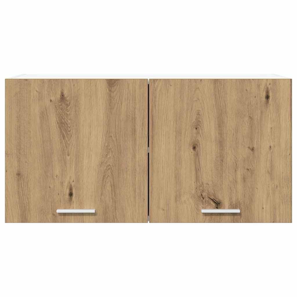 Armoire suspendue en chêne Artisan 80 x 31 x 40 cm avec beaucoup d'espace de rangement, 2 portes à charnière, pour cuisine, salle à manger, garde-manger et bar café, solution de rangement