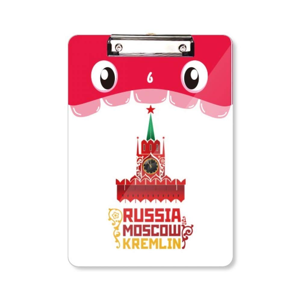 Porte-bloc Russie Moscow Kremlin motif bouche format A4 pour documents