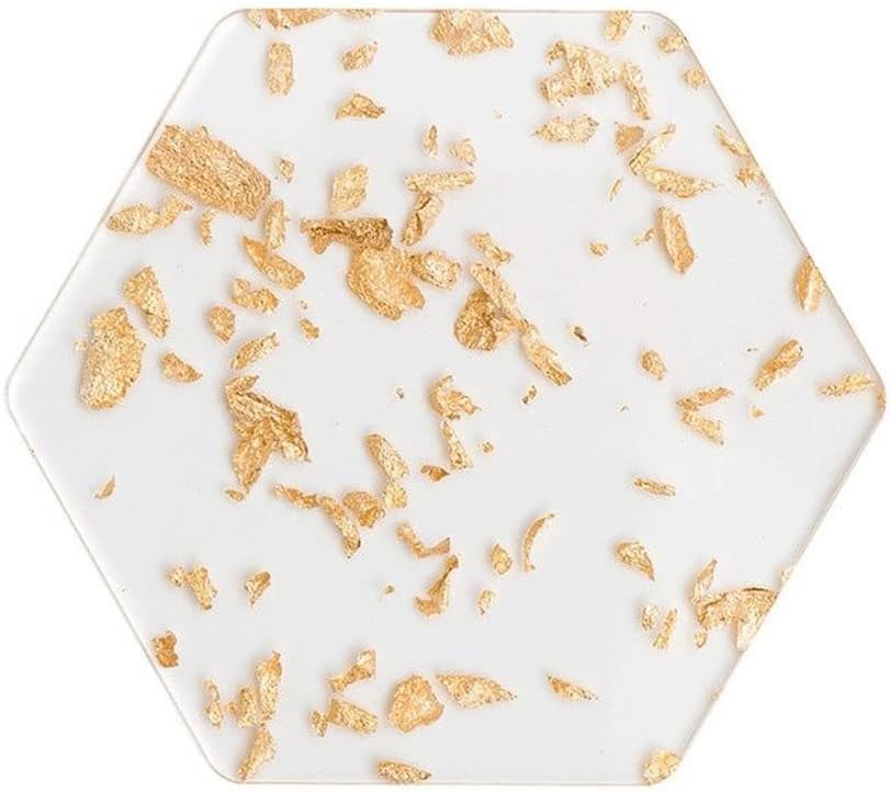 Acrylic Gold Foil Tea Cup Cushion Creative Household Insulation Craft Coffee Coaster