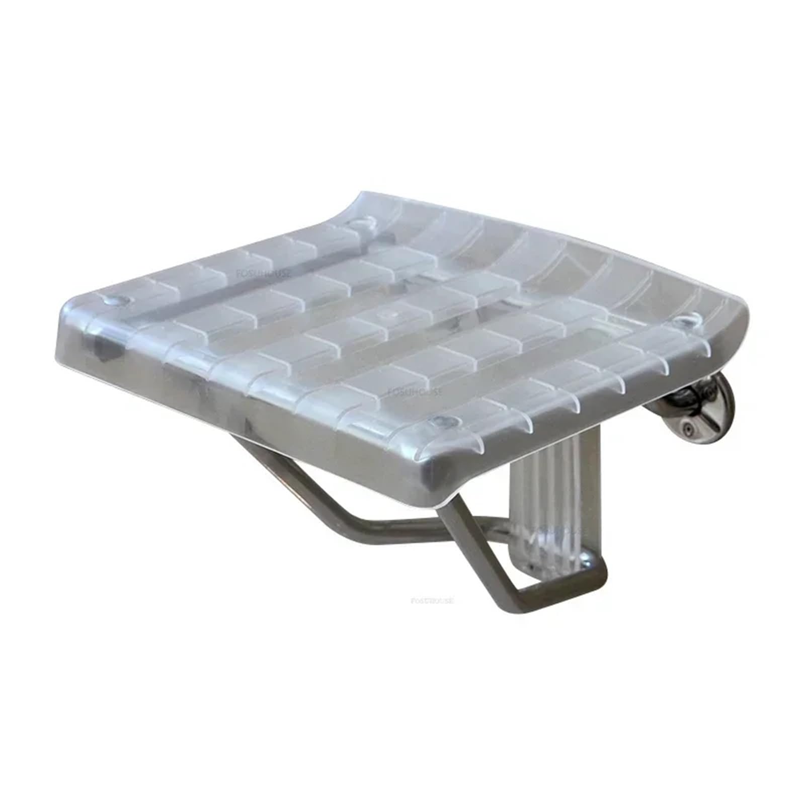 Silla de baño Plegable, Asientos Ducha Pared Acero Inoxidable, Silla sin barreras for el hogar para Personas Mayores(Transparent)