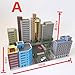 Mycity Architectural Model, Suitable for Matching Godzilla and Ultraman Themed Architectural Scenes, 1/300 Micro City (A)