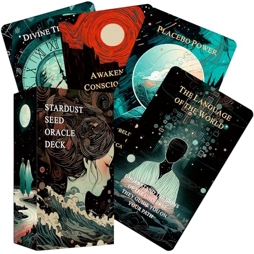 Jrskvaro Seeds of Stardust Oracle Deck, Cosmic Oracle Cards for Intuition, 80 Tarot Cards for Divine Guidance and Higher Self Messages - Image 4