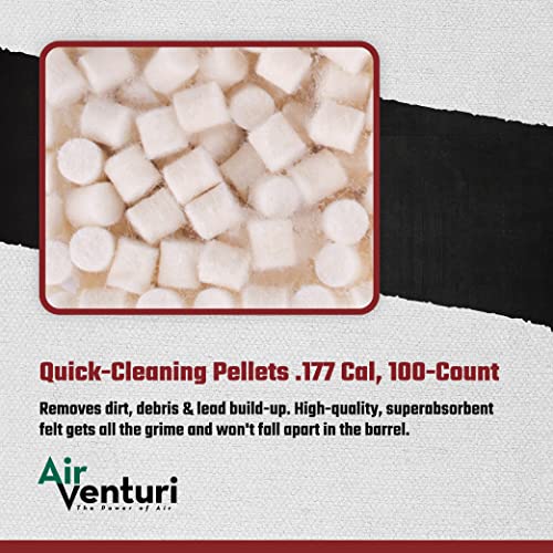 Air Venturi Cleaning Pellets, Cleaner Pellets for Pellet Rifles.177 Caliber, 100ct