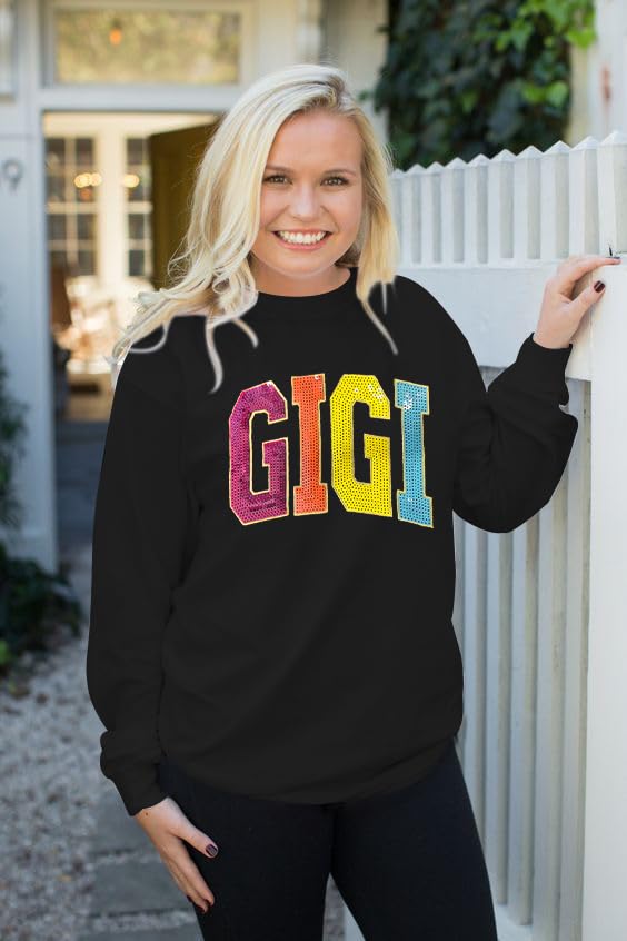 ALLTB Gigi Sweatshirt Women Gigi Heart Graphic Sweater Gifts for Grandma Nana Pullover Top Casual Long Sleeve Tee Tops3