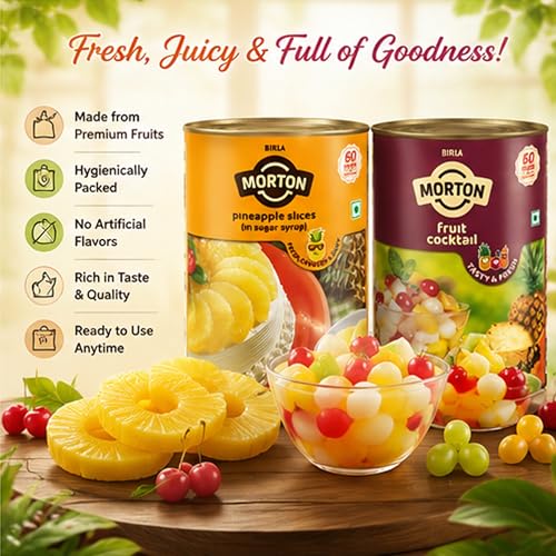 Image of Birla Morton Fruit Cocktail 850 Gm & Pineapple Slices 850 Gm Pack of 2