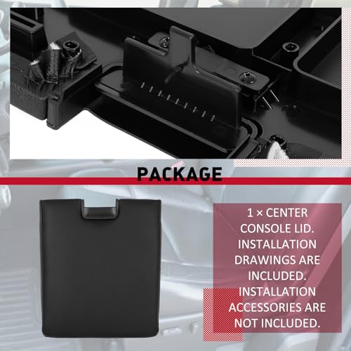 image for HECASA Center Console Lid Compatible with 2007-2014 Chevy Suburban Sil