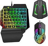 【Full Key Anti-Ghosting + Teclas multifunción】 Nacido para el juego, este teclado de juego para una mano tiene Anti-Ghosting con todas las teclas, y también es compatible con las teclas de función multimedia, FN F1-F5, para facilitar su experiencia operativa. que es conveniente y rápido para satisfacer mejor los requisitos de su juego.