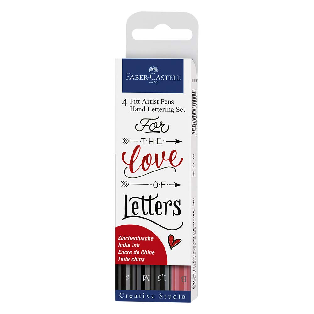 Hand Lettering Pitt Artist Pen Set - Pack of 4