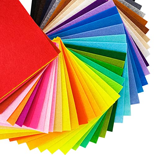 Cartisanat Felt Sheets, 40 Pcs 8 X 12 Inches (20 X 30Cm) 1Mm Thick Soft Fabric Sewing Patchwork, Premium Pre-Cut Quilt Squares Assorted Color Hard Fabric Sheet For Handmade Crafting And Diy Projects. #TOP1