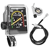 Bike Speedometer, Bicycle Speedometer with Reset Knob Sturdy Odometer Mechanical Odometer No Battery Requires for 26in, 27.5in, 28in, 29in Bike