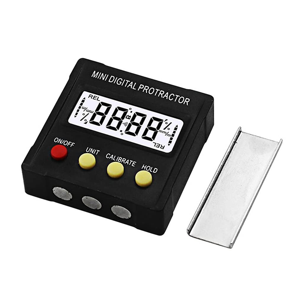 Mini goniometro digitale da 360 gradi Inclinometro elettronico con scatola di livello Strumenti di misurazione a base magnetica
