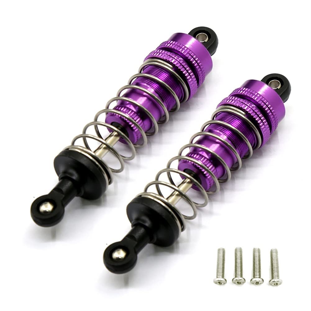 Herold 4 Pezzi Metallo Ammortizzatore Ammortizzatore Ricambio Accessorio Adatto per 144001 1/14 4 Ruote Motrici RC Drift Auto da Ricambi, Blu